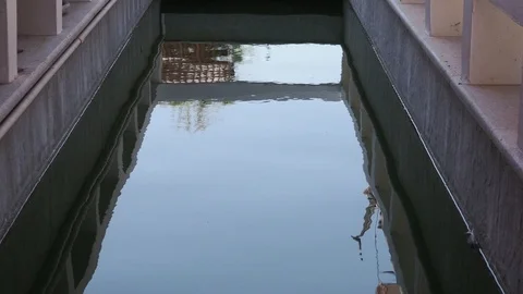 Reflection in the water way.  Stock Footage 125306363