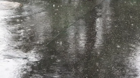 Reflection on wet asphalt Stock Footage 36921501