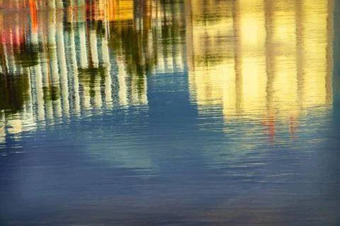 The reflection in the wet sand Foto stock