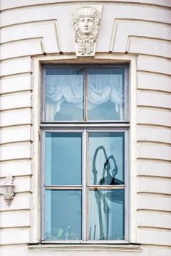 Reflection in the window. Stock Photos