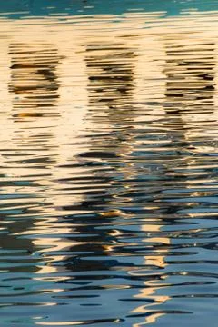 Reflection of windows in the water Stock Photos