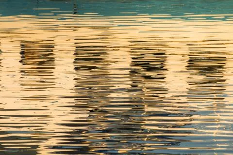 Reflection of windows in the water Stock Photos