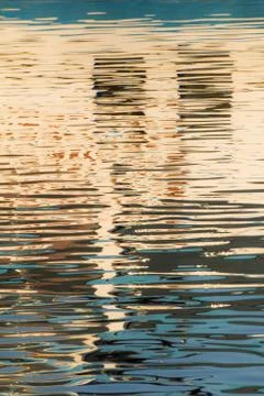 Reflection of windows in the water Stock Photos