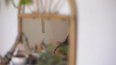 Reflection of woman in a mirror Vidéo 87120905