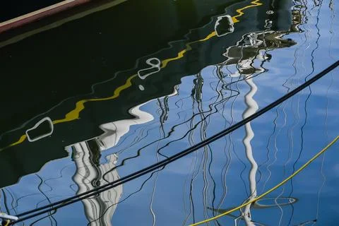 Reflection of yacht Foto stock