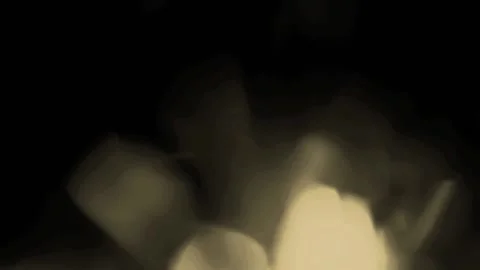 Reflection of yellow light highlights on a black background Stock Footage 163348431
