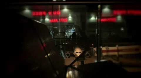 Reflections at airport 2 Stock-Footage 487025