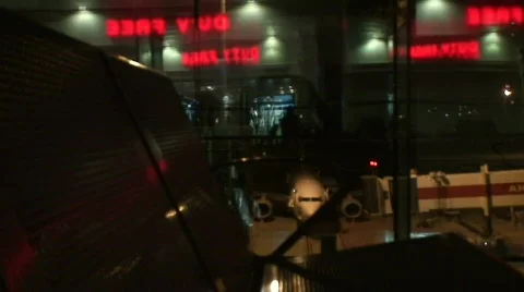 Reflections at airport Stock-Footage 486883