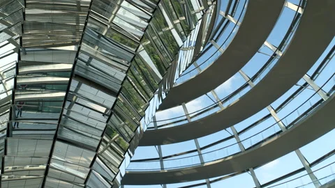 Reflections in the Berlin Reichstag Stock Footage 158616991