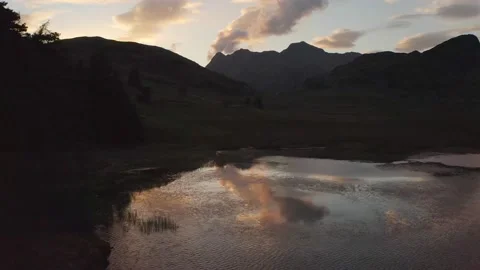 Reflections in Blea Tarn, Lake District, UK. Stock Footage 155550227