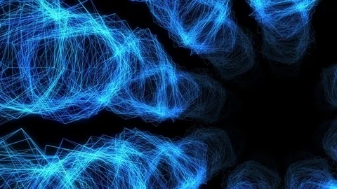 Reflections of blue shapes Stock Footage 82252093