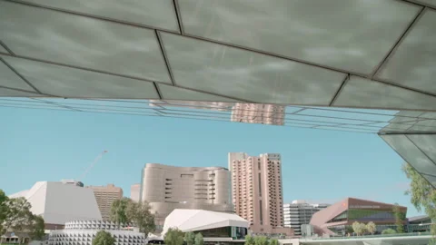 Reflections on bridge 4k Stock Footage 201315974