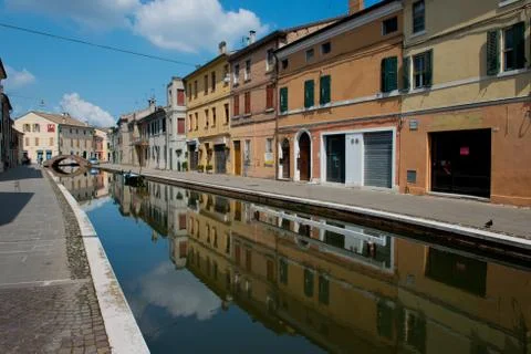 Reflections in Comacchio 库存照片