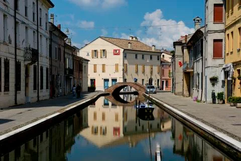 Reflections in Comacchio 库存照片