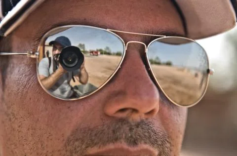 Reflections on desert Stock Photos