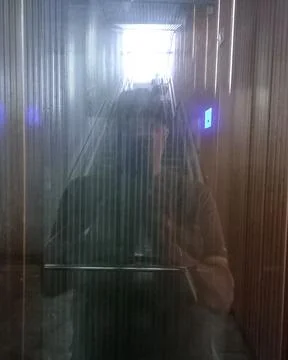 Reflections in elevator Stock Photos