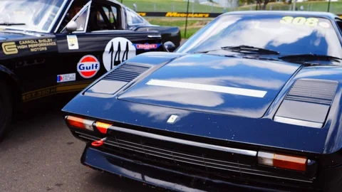 Reflections on Ferrari 308 GTB Stock Footage 105693494