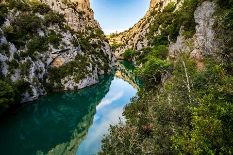 Reflections in Gorges du Verdon Stock Photos