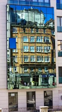 Reflections - La Coruna, Spain. Stock Photos
