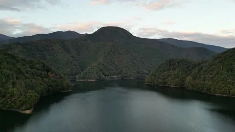 Reflections in the Lake: A Drone's View of Japan's Autumn Countryside 動画素材 226927432