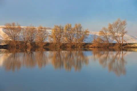 Reflections on lake Stock Photos