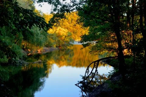 Reflections on the lake Stock Photos