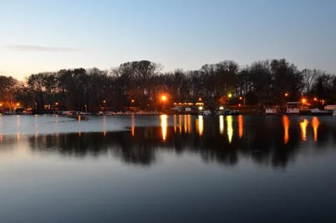 Reflections on the lake Stock Photos
