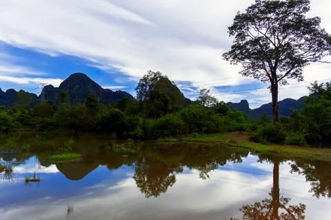 Reflections of laos. Stock Photos