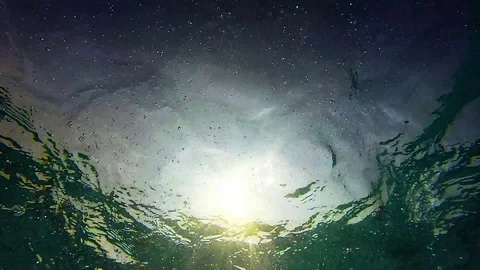 Reflections of light under water Stock Footage 93070211