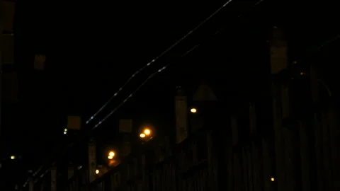 Reflections of light on wires. Stock Footage 85741095