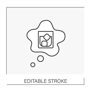 Reflections line icon Stock Illustration