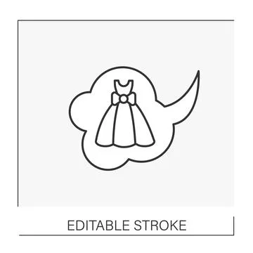 Reflections line icon Stock Illustration