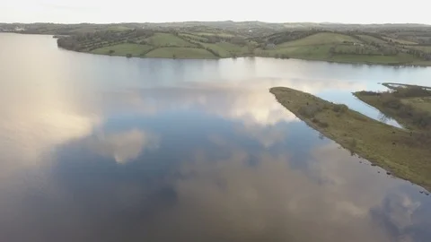 Reflections on Lough Sillan Stock Footage 108682343