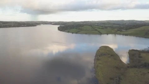 Reflections on Lough sillan Stock Footage 108682618