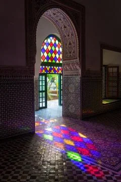 Reflections in Marrakech palace Foto stock