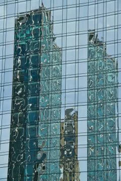 Reflections in a modern Building Stock Photos