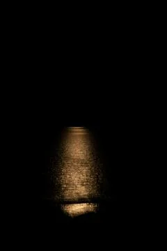 Reflections of the moon on the atlantic ocean Stock Photos