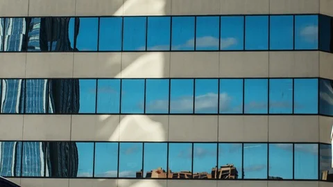 Reflections on Office Building Stock Footage 88170274