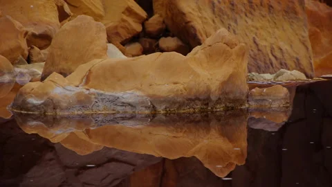 Reflections in the red waters Stock Footage 103057794