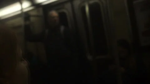 Reflections of riding a subway Video stock 33308134