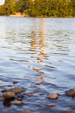 Reflections on rippled water Stock Photos