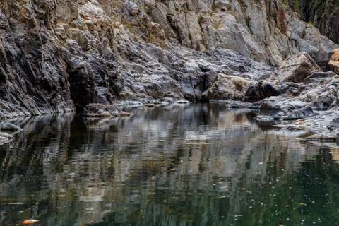 Reflections in river Stock Photos