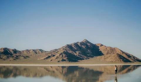 Reflections on Salt Flats Stock Photos