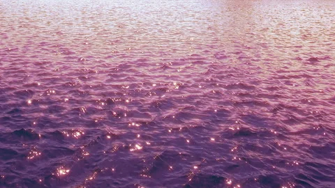 Reflections on the sea in the evening sun Stock-Footage 297177943