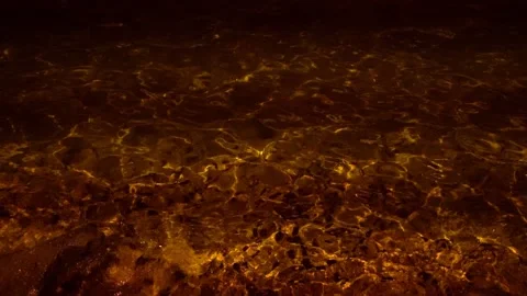 Reflections in the sea at night Vidéo 146850286