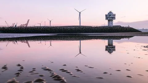 Reflections of Seaforth Docks Stock Photos