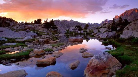 Reflections of Tranquility – Wind River Range Stock Photos