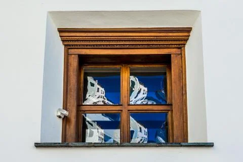 Reflections in a typical Engadin house in St. Moritz - 2 Stock Photos