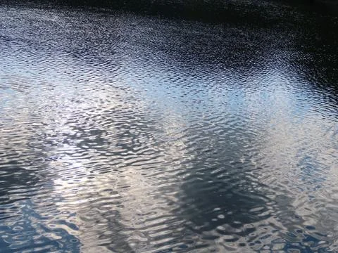 Reflections on water and waves Stock Photos