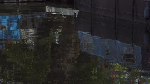 Reflections in water - canal Stock Footage 93201169